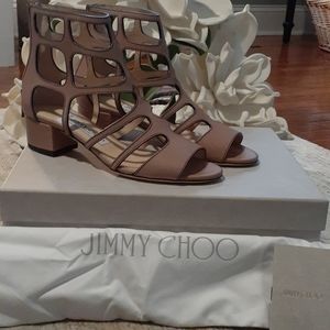 JIMMY CHOO VACHETTA LEATHER SANDAL
